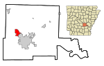 Jefferson County Arkansas Incorporated and Unincorporated areas White Hall Highlighted